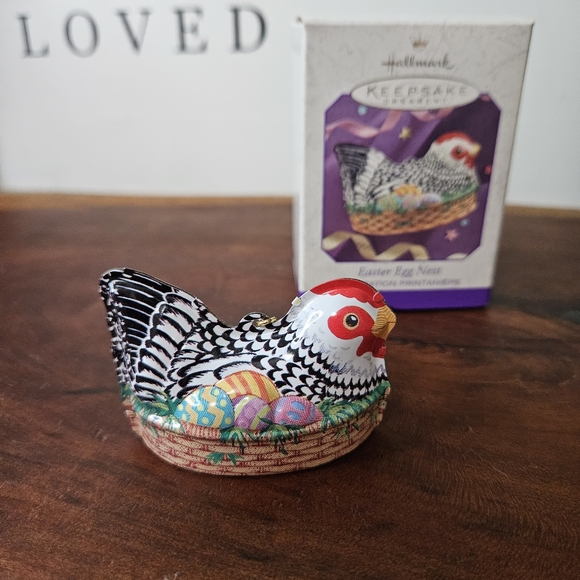 Hallmark Keepsake Chicken Christmas Ornament "Easter Egg Nest" New - Picture 7 of 9